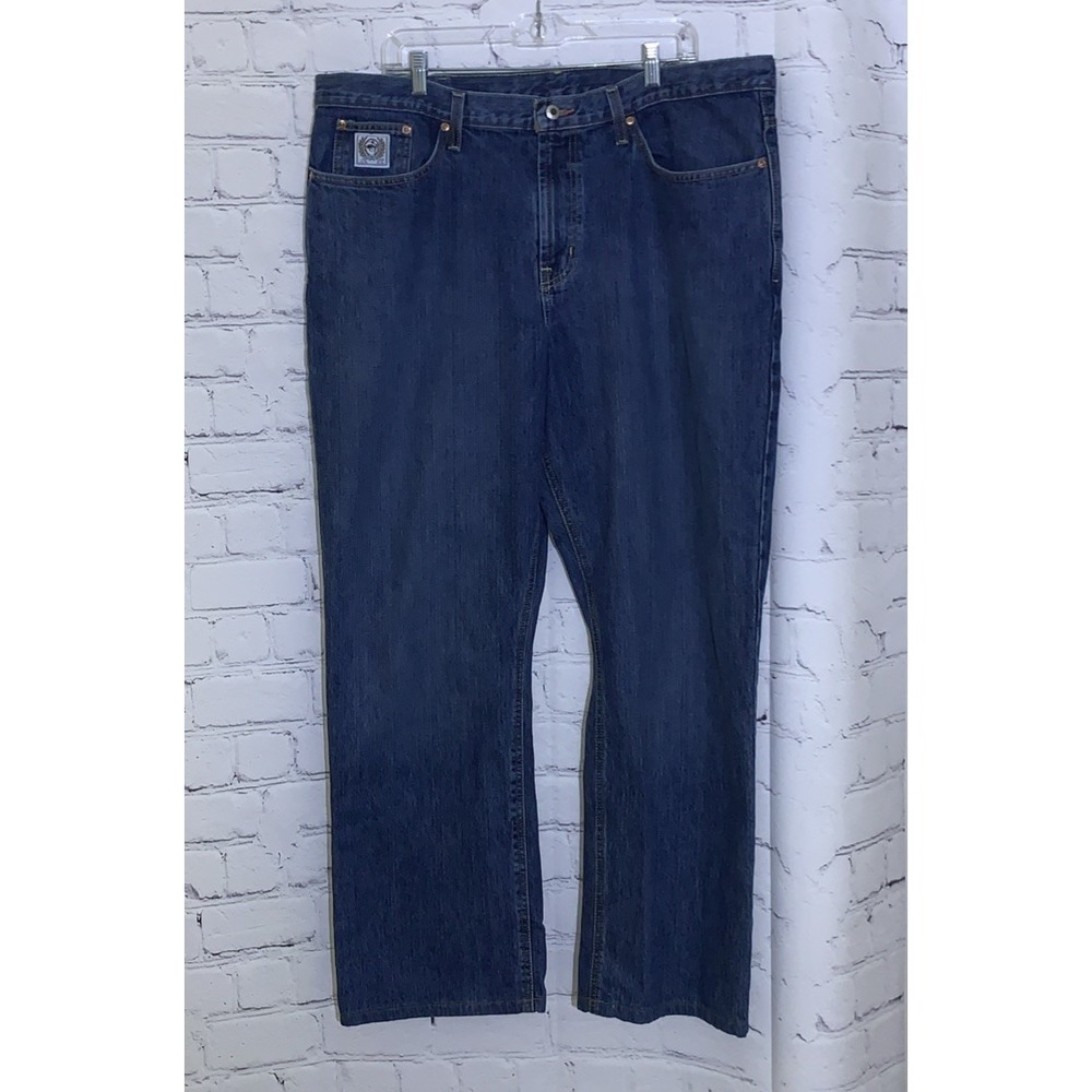 Cinch Jeans Men's 40x30 (Tag 40x34) Relaxed Straight White Label Blue Denim